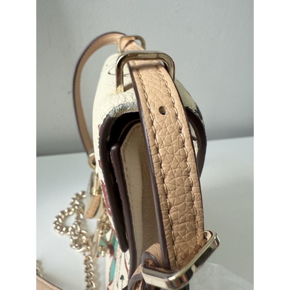 DKNY Elissa North South Crossbody Bag Graffiti Print Chain Strap EUC - Picture 10 of 10